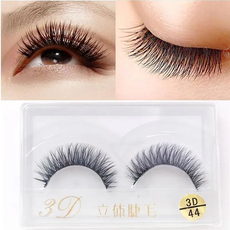 

1 pairs 3D Mink Lashes Natural False Eyelashes Dramatic Eyelash Silk Volume Makeup Eyelashes Lashes Extension Fake N4I0