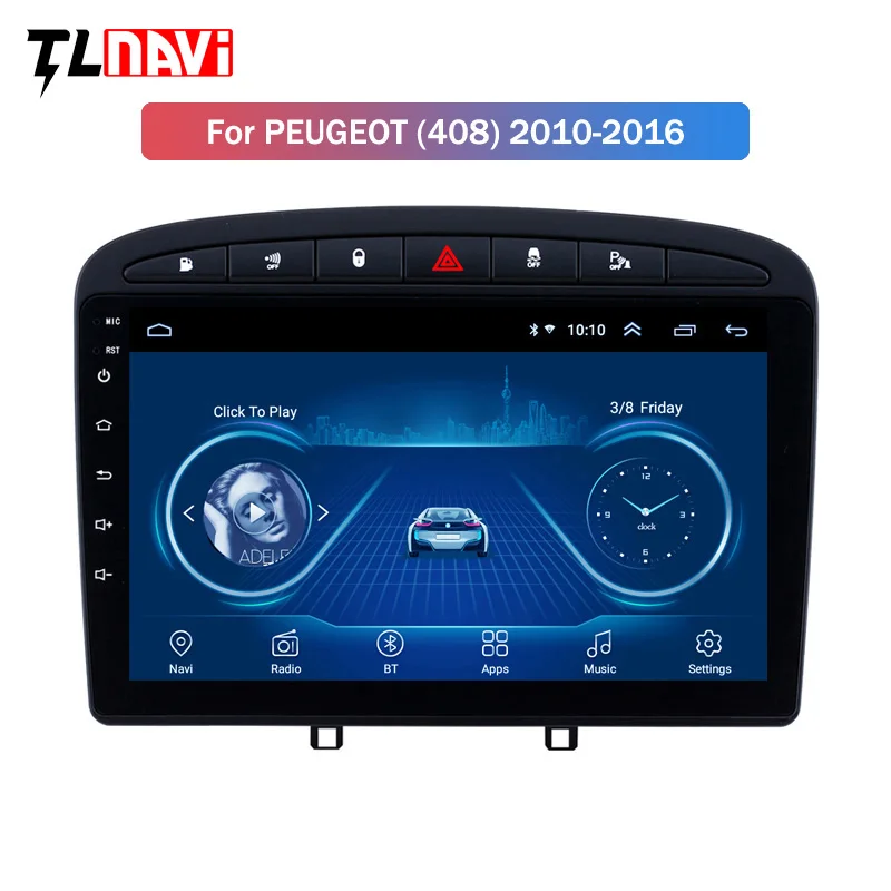 Ips 2.5D экран 9 дюймов Android 8,1 автомобильный стерео для 2010- PEUGEOT 308 408 gps навигация