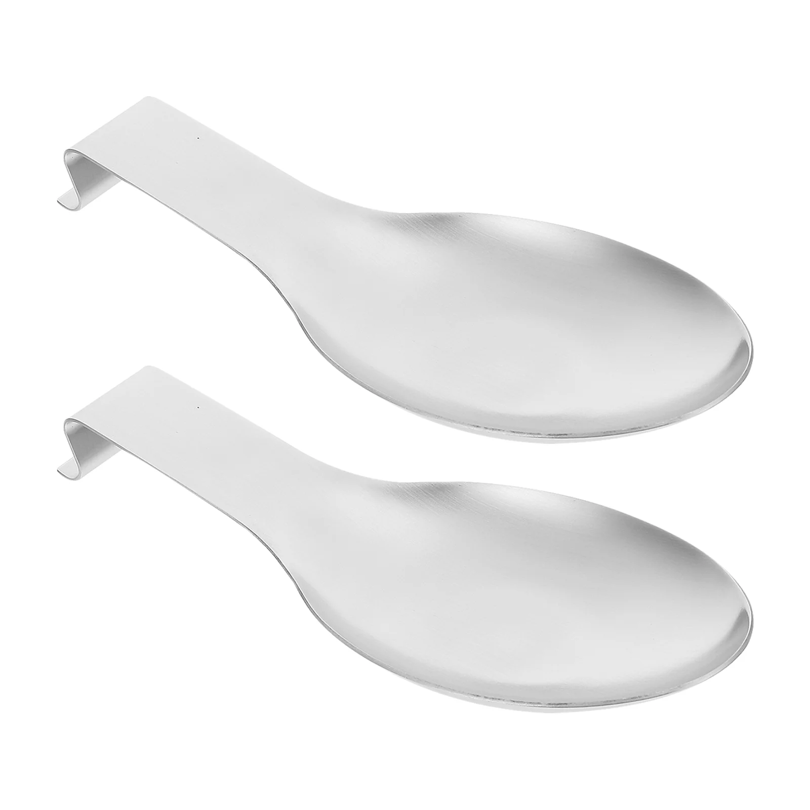 

2pcs Heat Resistant Spoon Rests Stainless Steel Ladle Spoon Holder Kitchen Supplies