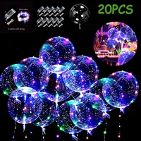 2010pcs bobo balloons led luminous with light string clear balloon helium inflatable festival decor for party wedding supplies