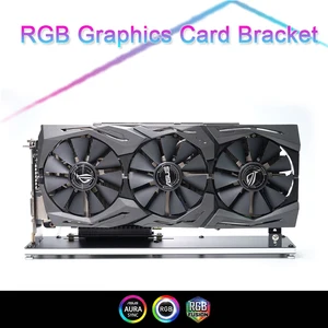 graphics card vertical vertical vertical conversion bracket rgb led steering display graphics card support pcie extension cable free global shipping