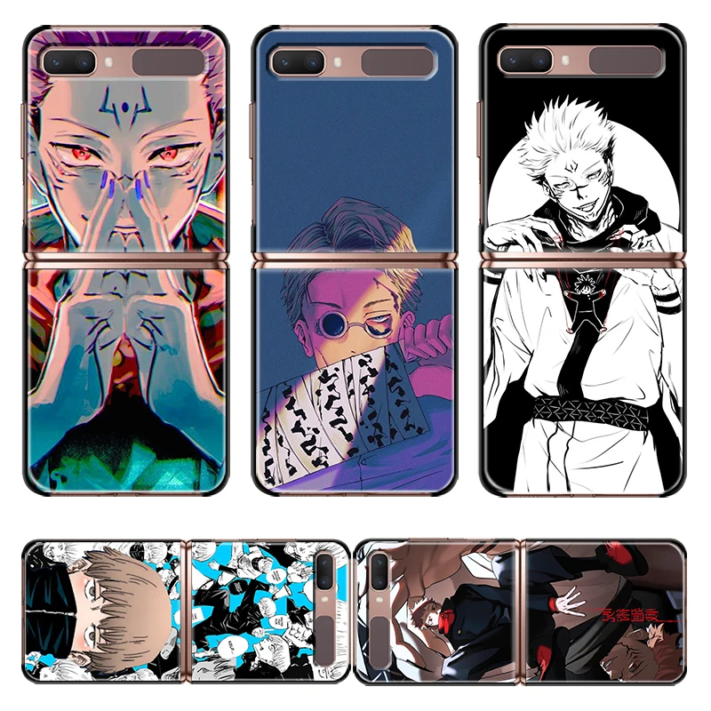 

Cartoon Anime Jujutsu Kaisen For Samsung Galaxy Z Flip 3 5G Black Fashion Mobile Hard Shell Shockproof Fundas Cover Phone Case