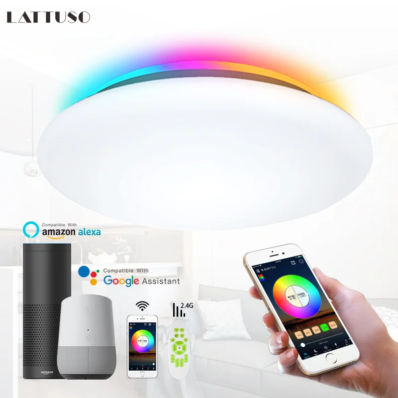 

Modern Smart LED Ceiling Light Home Lighting AC 220V 230V 240V APP Control Wifi Music Light Bedroom Lamps Smart Ceiling Lamp