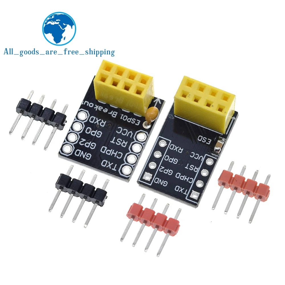 TZT ESP-01 Esp8266 ESP-01S модель ESP8266 серийная макетная плата адаптер к WiFi приемопередатчик модуль Breakout UART модуль