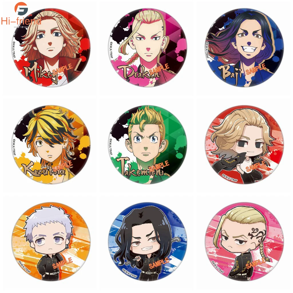 

20Pcs Tokyo Revengers Brooch Badge Anime Accessories Brooch Pin Backpack Decoration Child Gift
