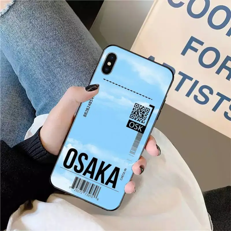 

Clouds Sky air Ticket Phone Case for iPhone 11 12 pro XS MAX 8 7 6 6S Plus X 5S SE 2020 XR mini