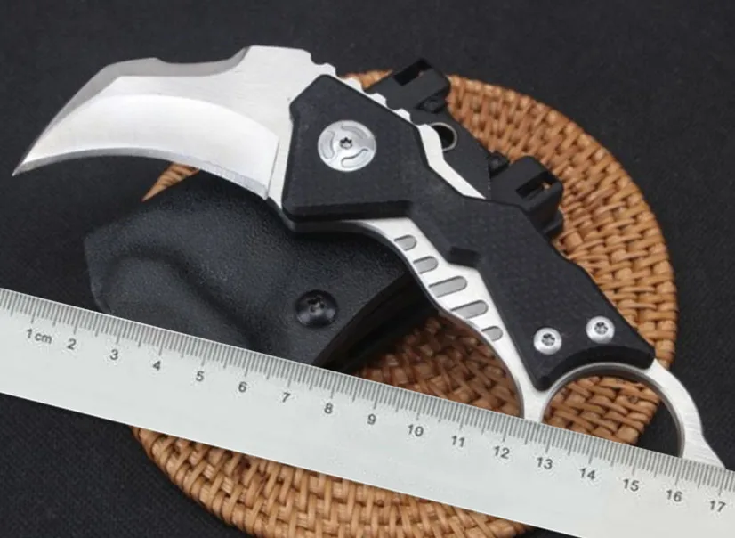 Нож-коготь карамбит мини-нож Судного дня D2 лезвие G10 ручка для самообороны