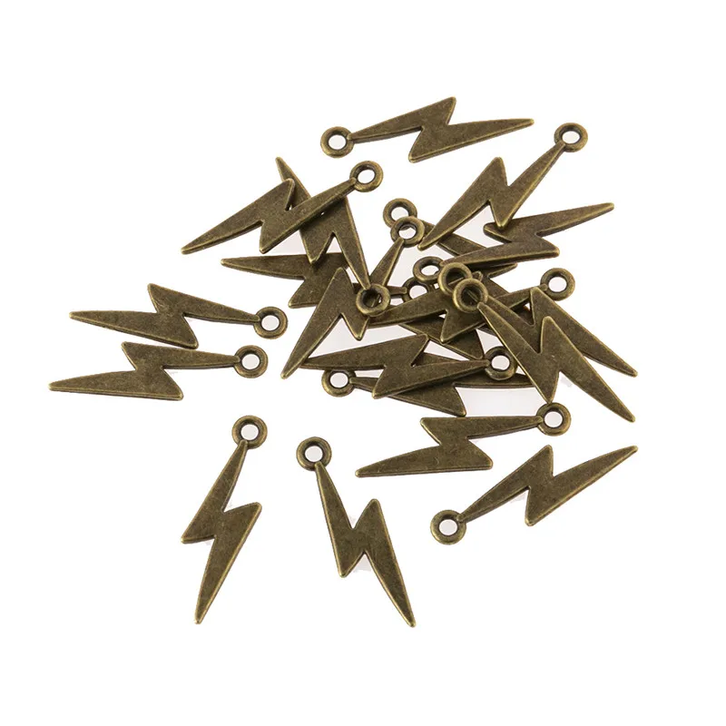 10 шт. оптовая продажа подвеска в виде серебряного светящегося болта для