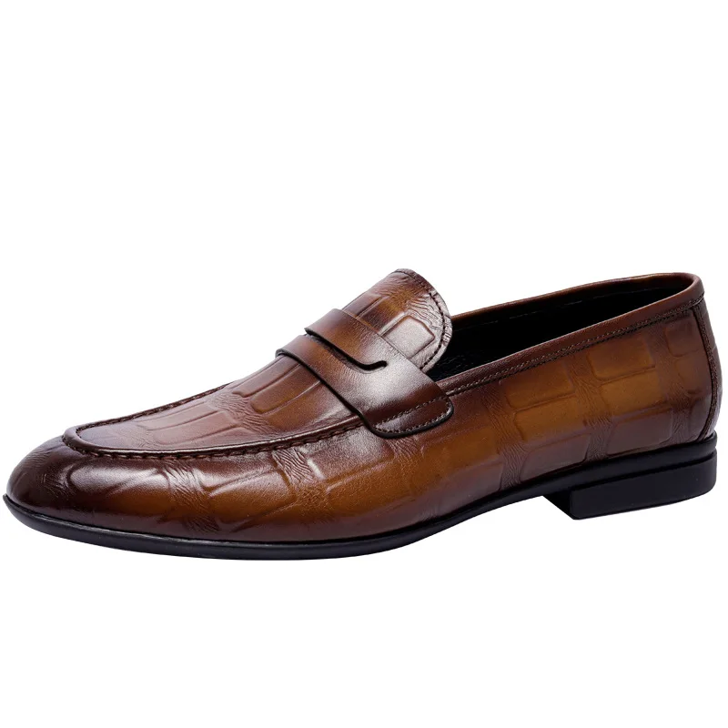 

Men Designer Shoes Genuine Leather Shoes Men Cowhide Business Men Shoes Autumn Winter British Retro Men Shoes Men High Quality