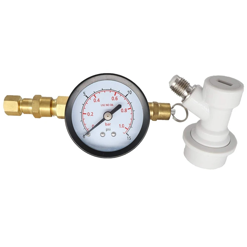 Homebrew регулируемый клапан давления W/Манометр с резьбой газовый шаровой замок Kegging