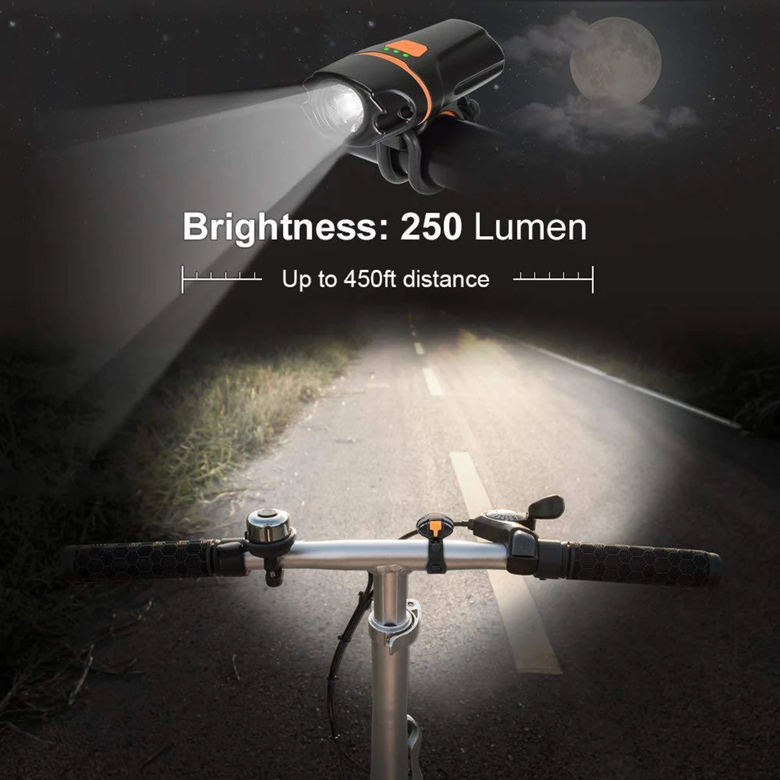 

Bicycle Led Front Light Headlight Set Bike Waterproof USB Rechargeable