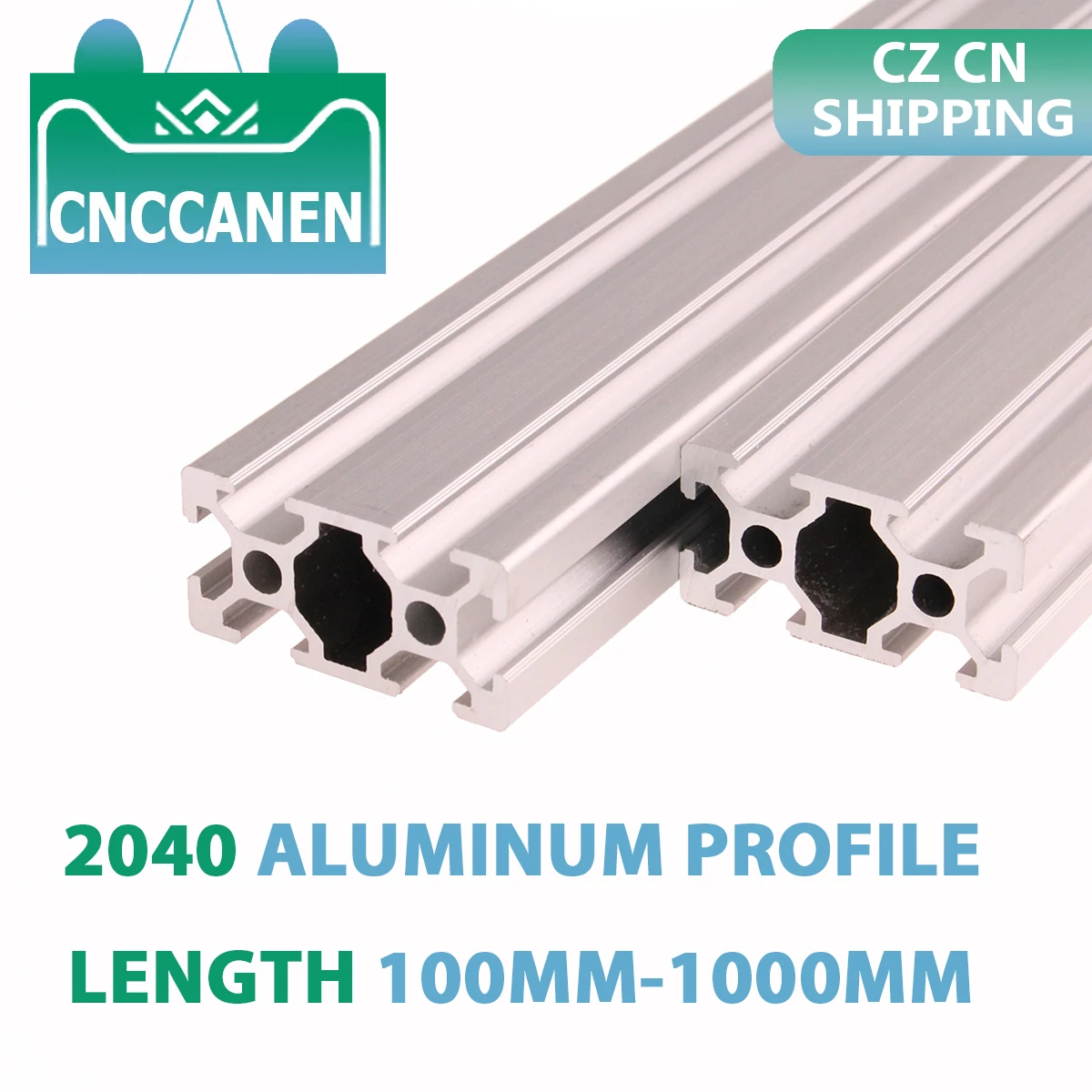 

CZ CN Shipping 2PCS 2040 Aluminum Extrusion Profile 100mm-1000mm Length European Standard Anodized for CNC 3D Printer Parts DIY