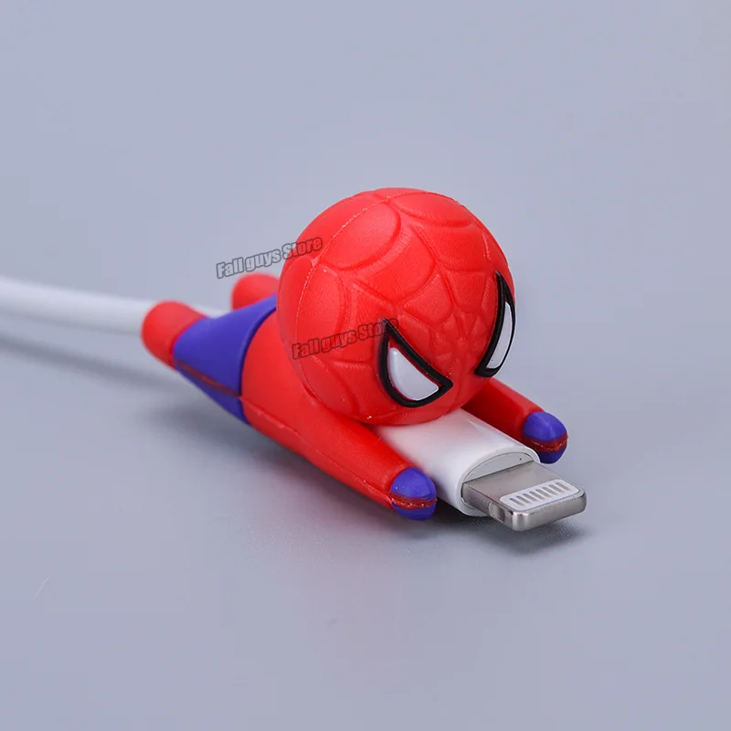 Марвел мультфильм Usb кабель для передачи данных с защитной оболочкой IPhone