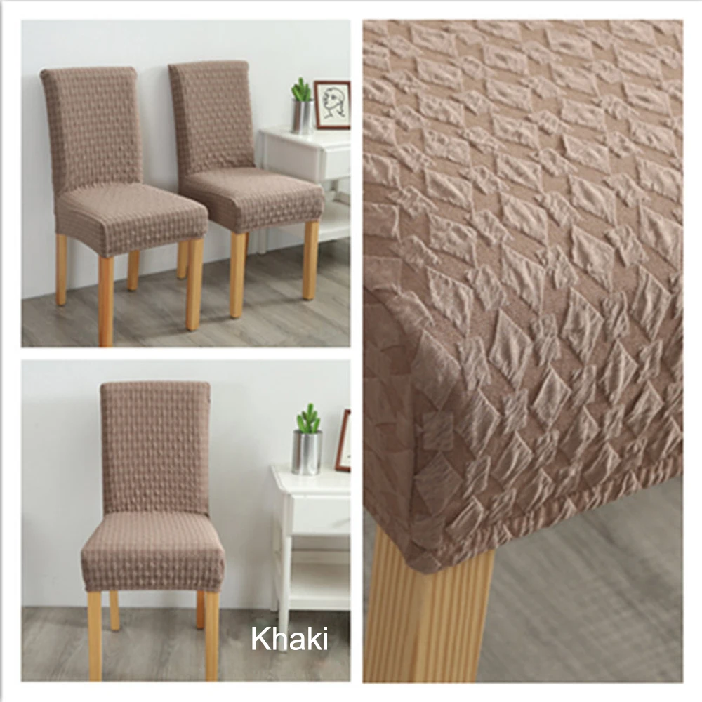 

1/4/6Pcs Thicken Knitted Jacquard Chair Cover for for Restaurant Weddings Banquet Hotel Chair Covering Universal Size slipcover