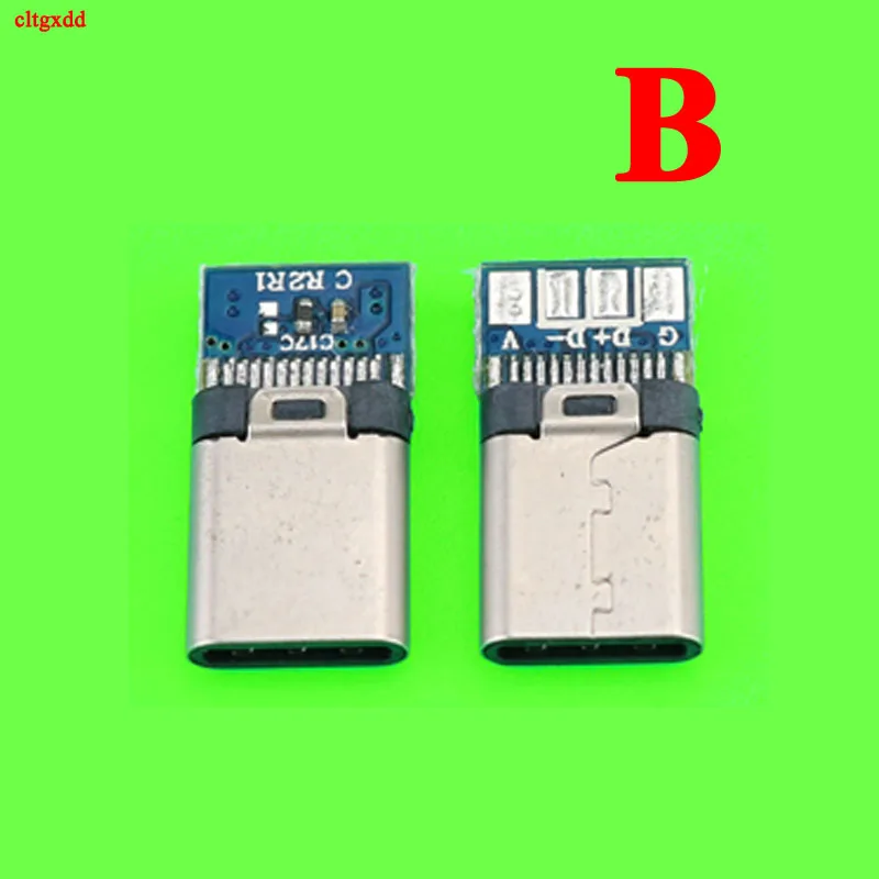 10 шт. OTG Штекерный разъем для сварки USB 3 1 Тип C 12 Pin 24P с печатной платой штекеры