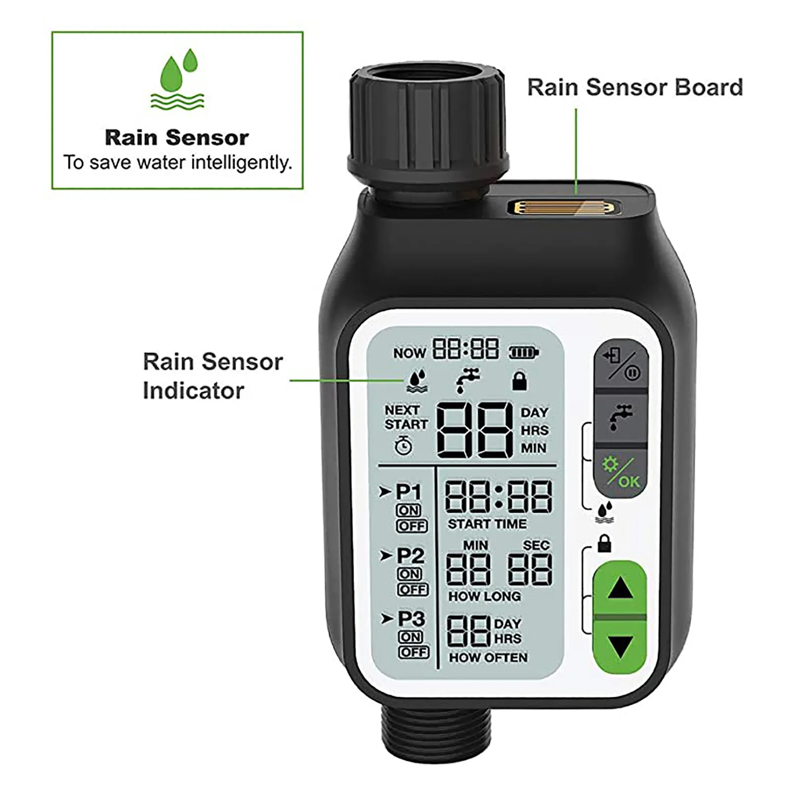 

Garden Watering Timer Digital Irrigation Controller Automatic Watering Device Digital Hose Automatic For Home Outdoor Garden