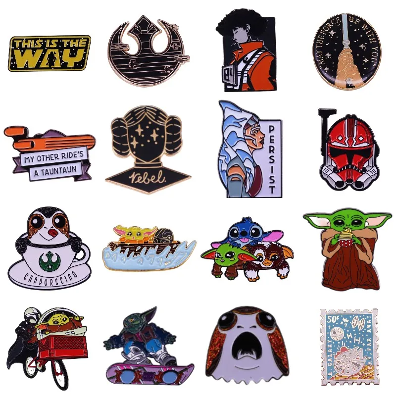 

Excellent Quality Movie Baby Collect Hard Enamel Lapel Pin Badge Pins Hats Clothes Backpack Jewelry Accessories Key Chain Gifts