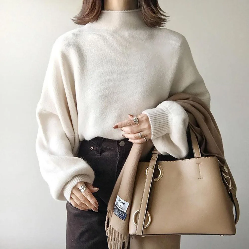 

Drawstring Sweater Women's Autumn Korean Loose Lazy Long-sleeved Knitted Pullovers Ladies Top Fashionable Winter Bottoming Shirt