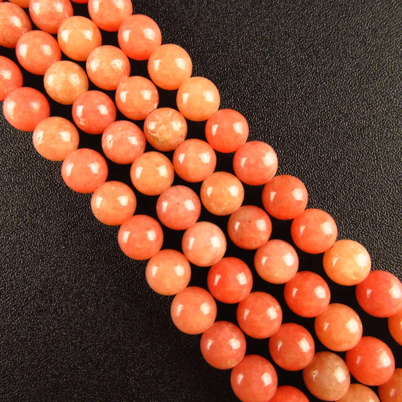 

1Strand Natural Peach Calcite Round Loose Bead 15.5" 8mm