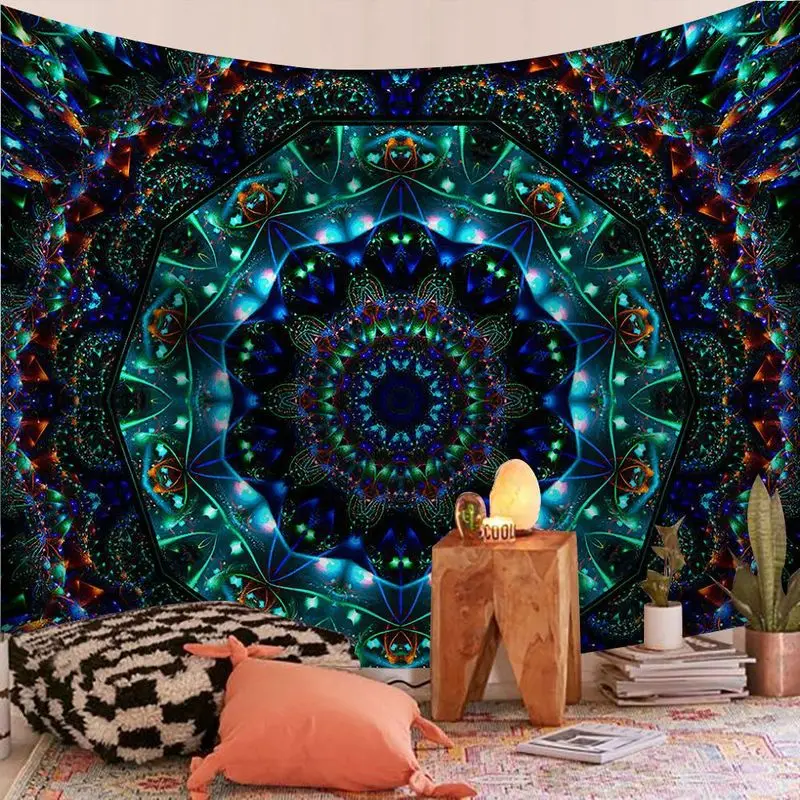 

Mandala Wall Tapestry Indian Wall Hanging Sandy Large Beach Towel Blanket Bohemian Hippie Divination Wall Carpets Room Decor