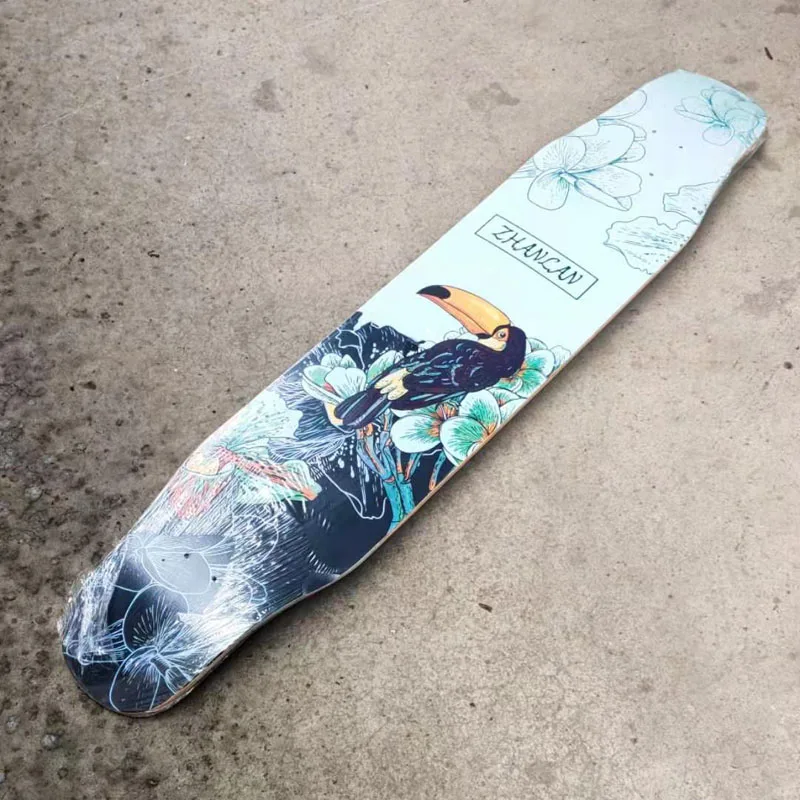 

Long Board Maple Skateboard Deck 4 Wheel Surf Skateboards Natural Teenagers Street Brushing Rullebrett Skateboard Parts BK50H