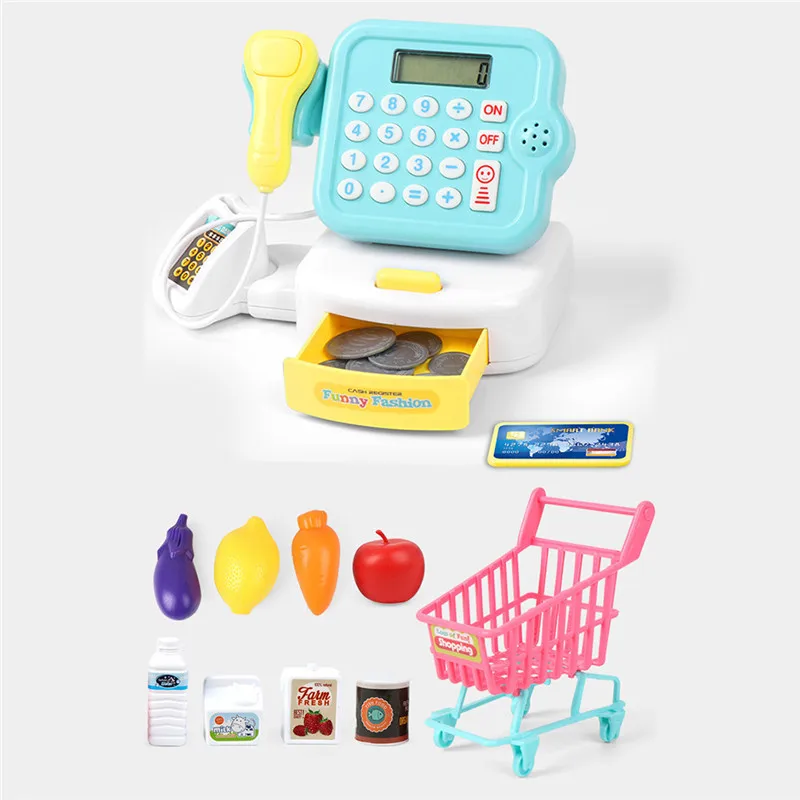 Игрушки для ролевых игр с имитацией супермаркета кассовый аппарат игрушка детей