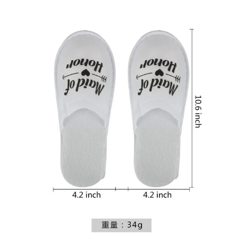 

New 1 pair Hen Party Bride To Be Disposable Soft Slippers Bridal Shower Wedding Decoration Bride / Groom Bachelor Party Gift-7