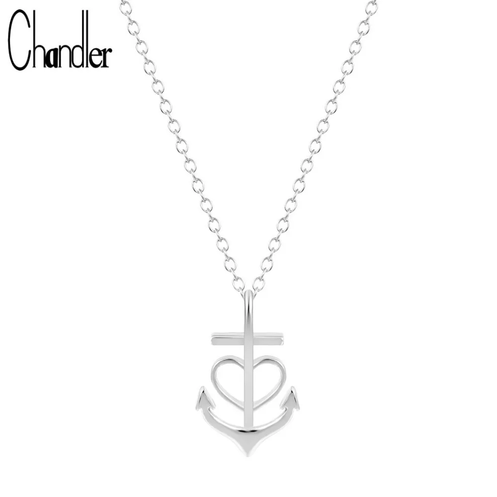 Ожерелье Chandler с кулоном в форме сердца невидимая цепочка для женщин любовь