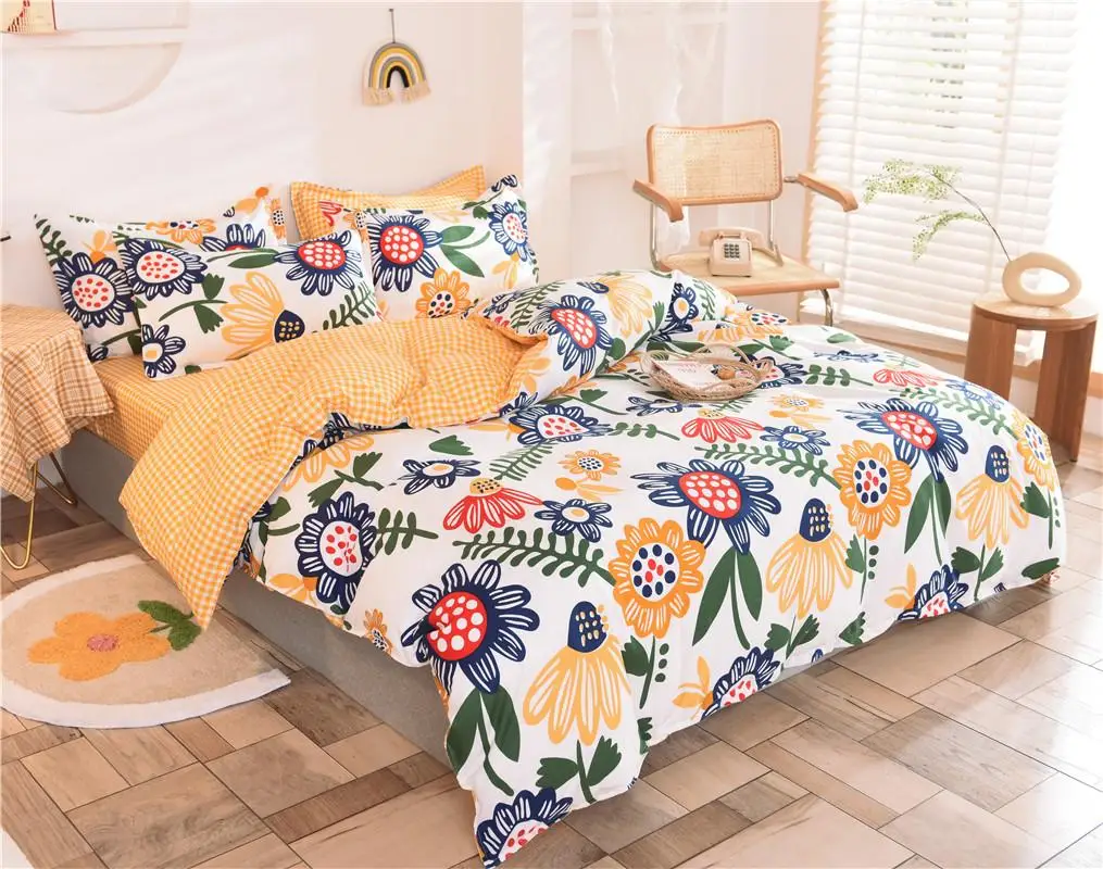 

Girl's room decoration bedspread bedding set king queen full single family size bed sheet pillowcase & duvet cover set39