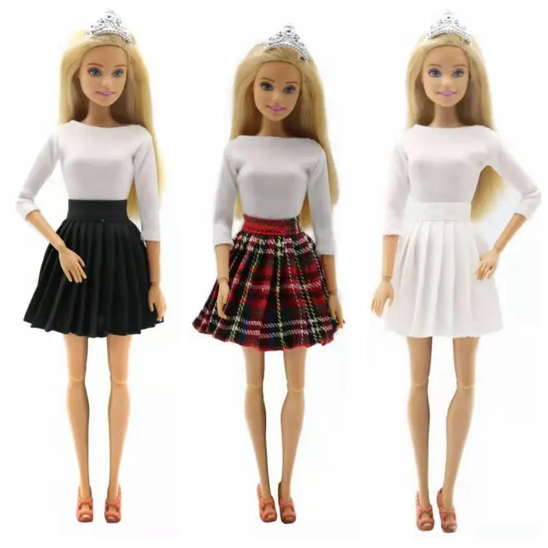 

1/6 BJD Doll Clothes Fashion Shirt Tops Skirt for Barbie Outfits 30cm Dolls Accessories Kids Dollhouse DIY Toy for Girl Gifts