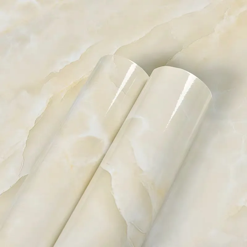 Self adhesive Толстые водонепроницаемые самоклеющиеся 3D обои для ремонта мебели мраморные самоклеющиеся пленки для ванной Декор для кухни - Цвет: Self adhesive