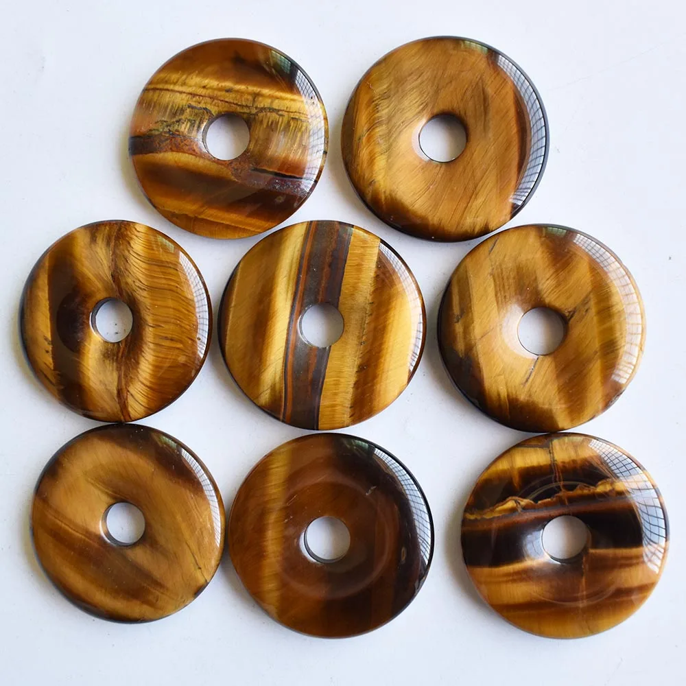 Высокое качество натуральный тигровый глаз камень индийский оникс пончик