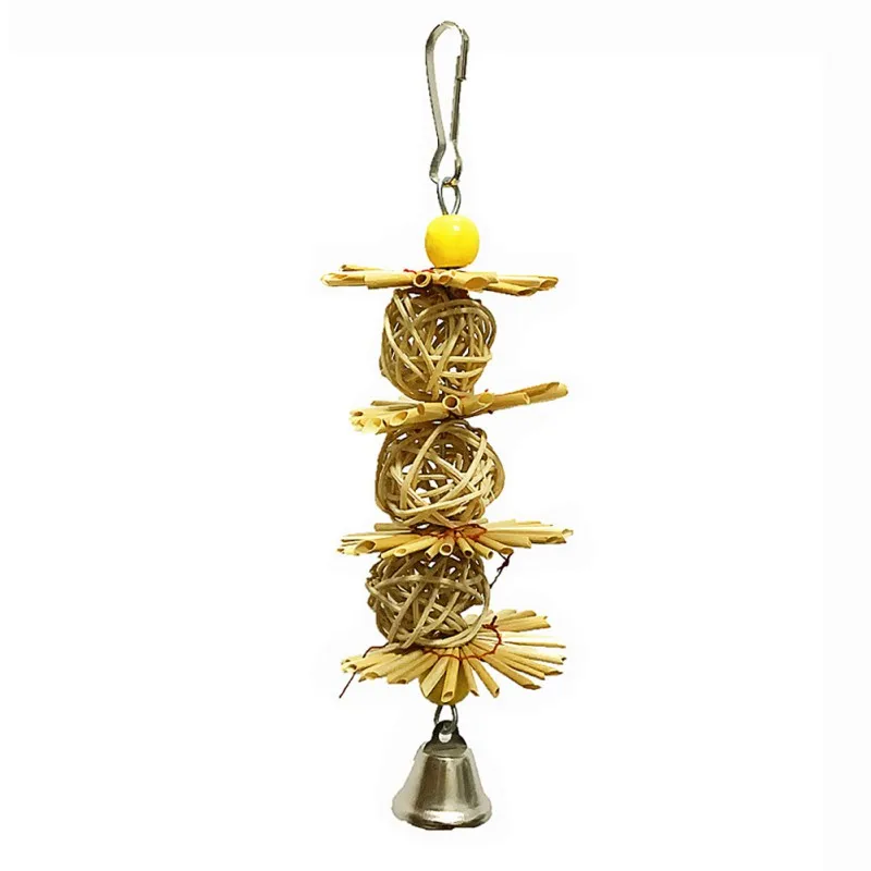 SaiDeng животные птицы раньше с колокольчиком натуральная деревянная трава