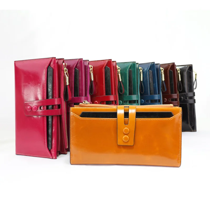 2020 new 8-color leather wallet RFID leather lovers wallet 17 cards large capacity men's long leather wallet