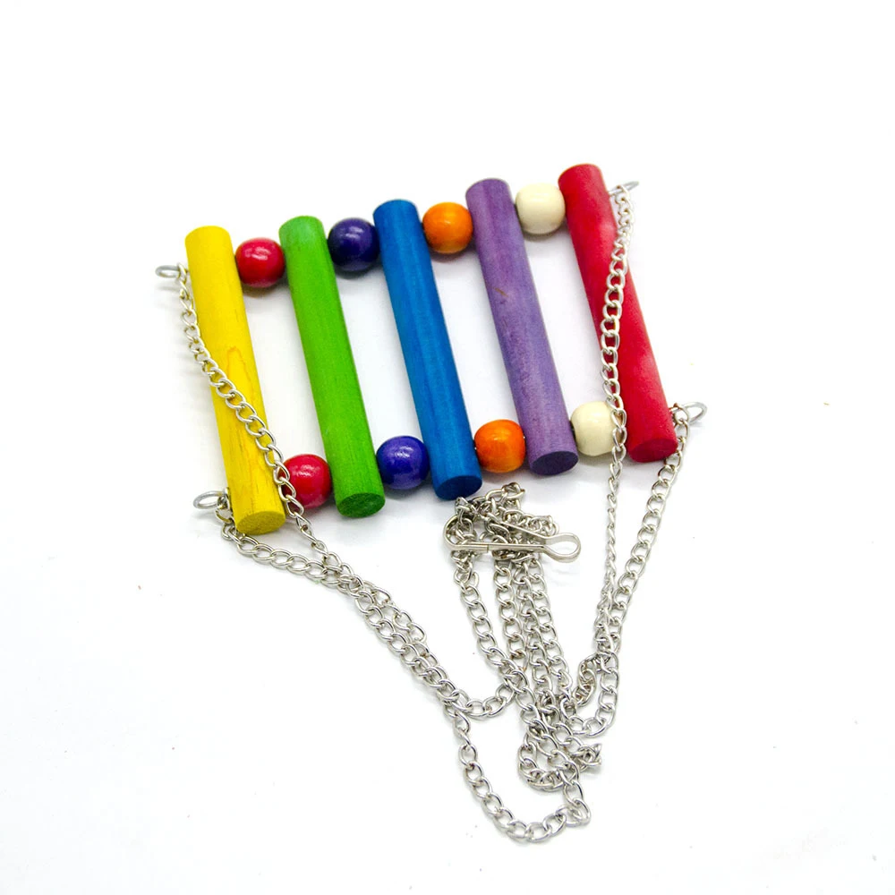 7 Pcs/set Bird Parrot Swing Toy Hanging Bell Ladders Climbing Chewing Accessories Birds Toys | Дом и сад