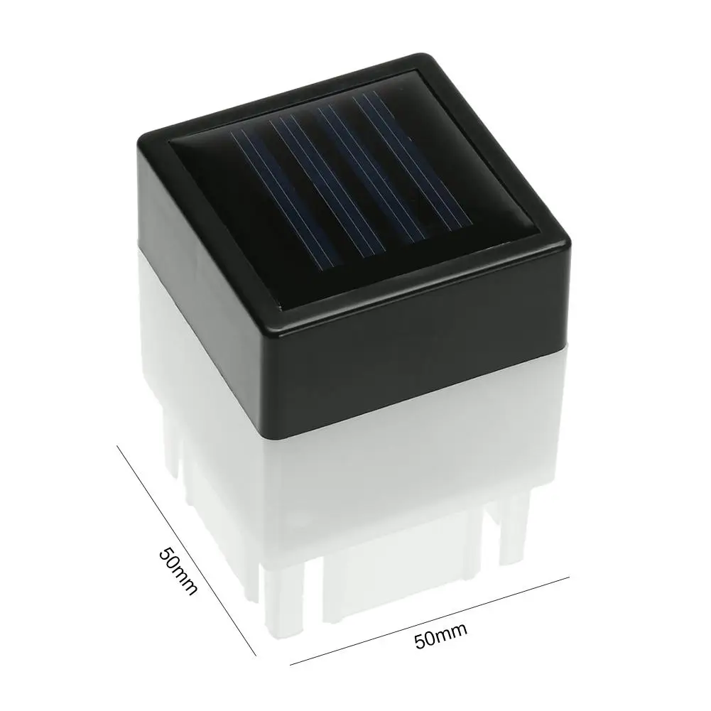 

Square Waterproof LED Solar Light Fence Post Pool Garden Lamp Warm White