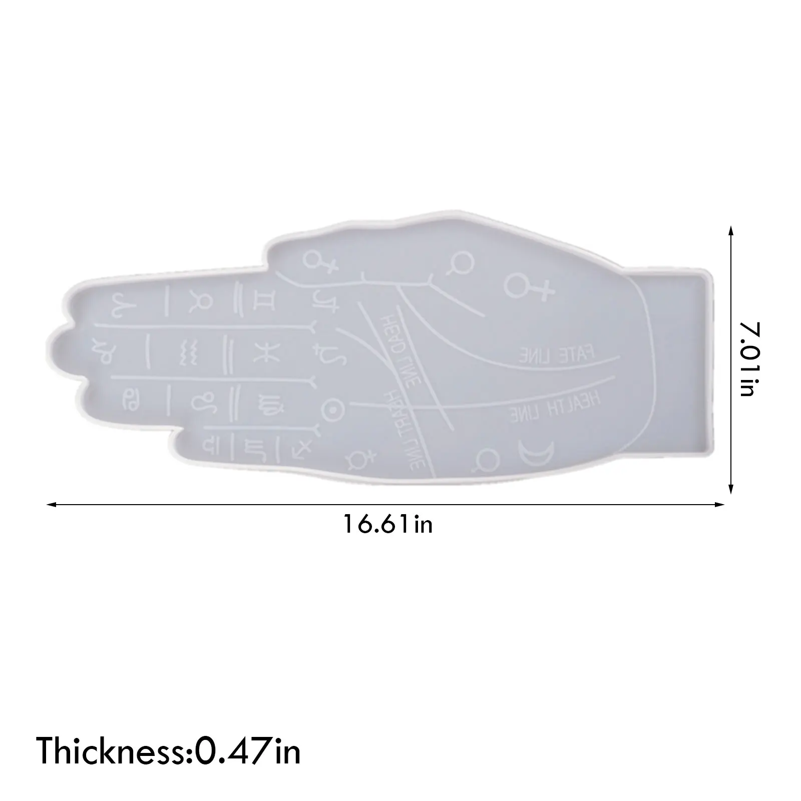 

Palmistry Constellation Tray Epoxy Resin Mold Coaster Serving Plate Silicone Mould DIY Crafts Decorations Casting Tool
