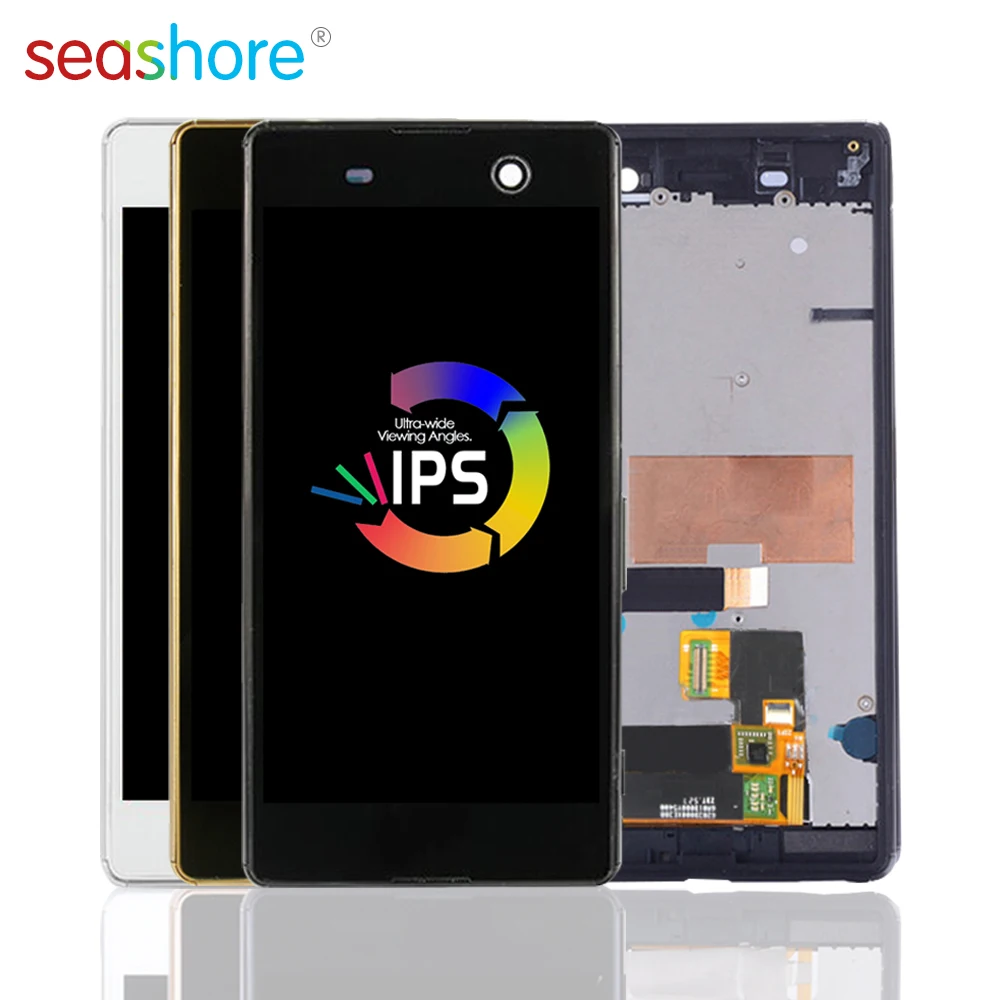 Дигитайзер сенсорного экрана в сборе для SONY Xperia M5 дисплей 5 0 дюйма с рамкой замены