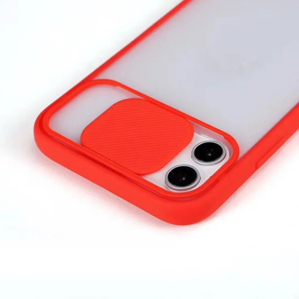 

Candy Color Sliding Lens iPhone11Pro/Max/X/XS/XR Matte Transparent Phone Case Cover