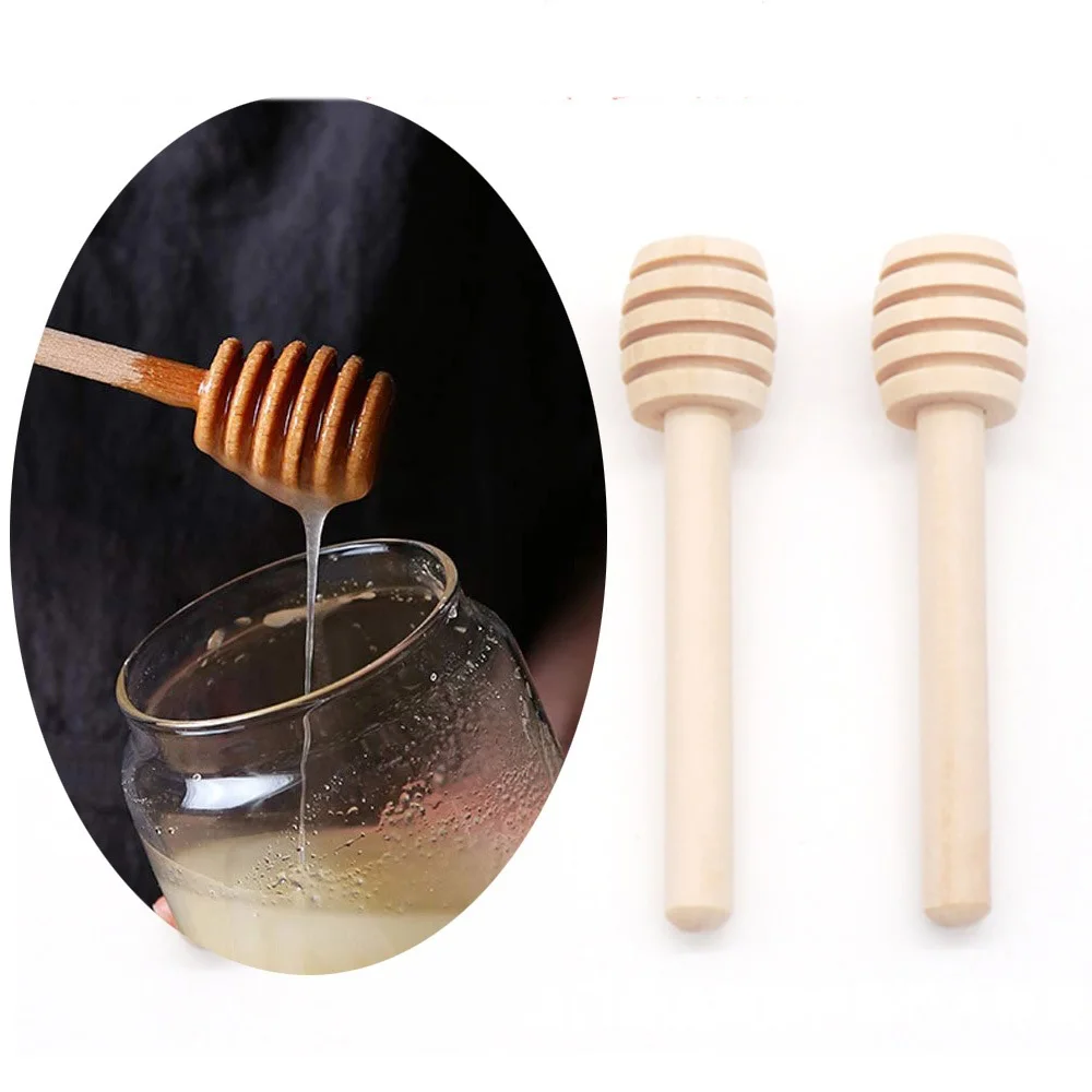 

High quality honey stir stick wooden spoon honey stick honey supplies kitchen tools 3pcs