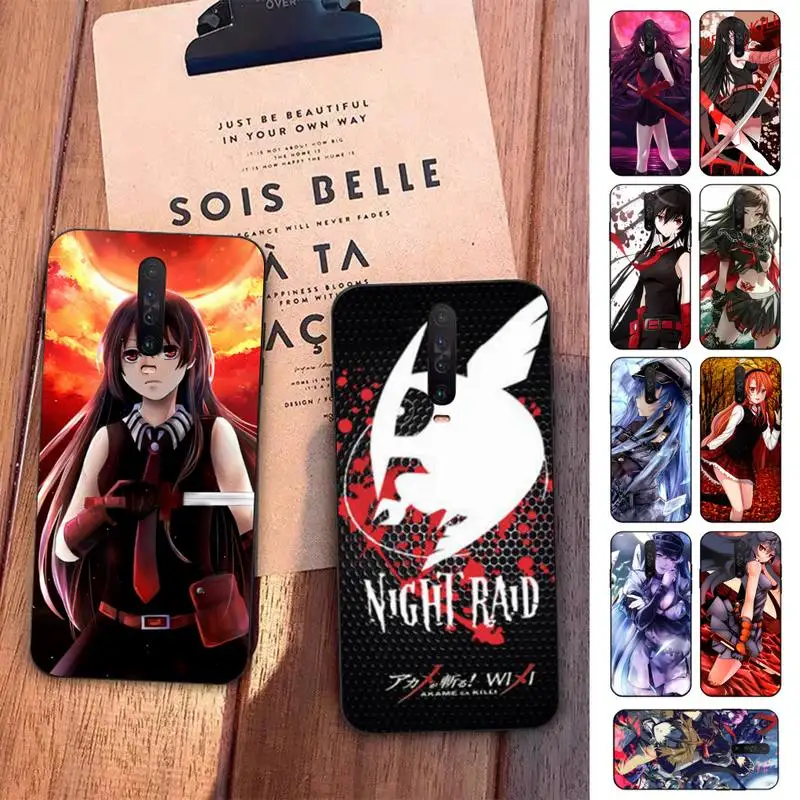

FHNBLJ Akame ga KILL Phone Case for Redmi 5 6 7 8 9 A 5plus K20 4X S2 GO 6 K30 pro