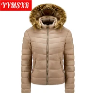 womens cotton coat autumn and winter cotton padded jacket female slim fit lightweight hooded stand collar pure color wild