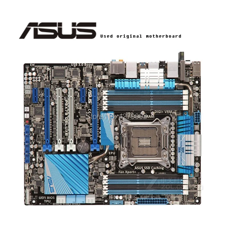 LGA2011 для ASUS P9X79 Deluxe оригинальный б/у настольный компьютер Intel X79 материнская плата