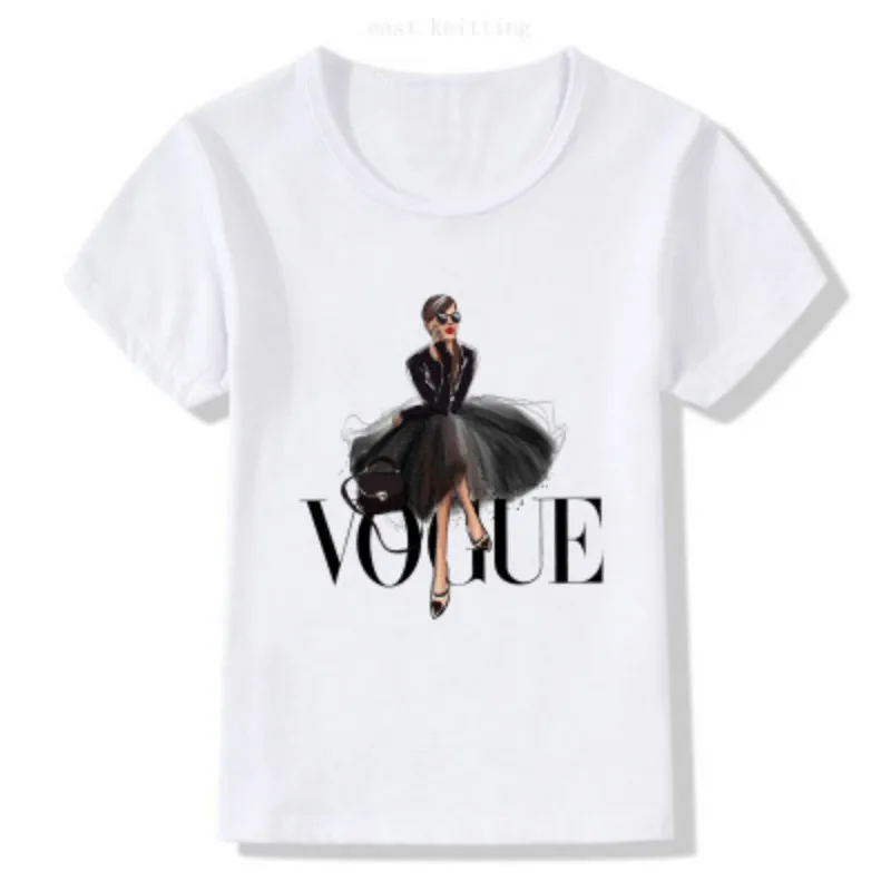 

Kids Summer Girls Boys T Shirt Harajuku VOGUE Princess Print Children's Short Sleeve T-Shirt Casual Funny Tops Tees Baby Clothes