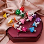 Серьги-подвески в виде грибов женские, смешные разноцветные висячие украшения в стиле серьги в форме грибных гроздей для женщин и девушек, Подарочная бижутерия