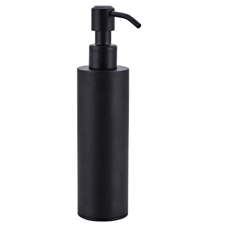 

2023 New 200ml Wall Mounted Bathroom Shower Soap and Lotion Dispenser Bottle Pump Stainless Steel Tower Shampoo Dispenser Black
