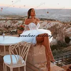 Блестящее короткое платье для выпускного вечера, соблазнительные фатиновые платья с оборками и открытыми плечами, блестящее Клубное платье