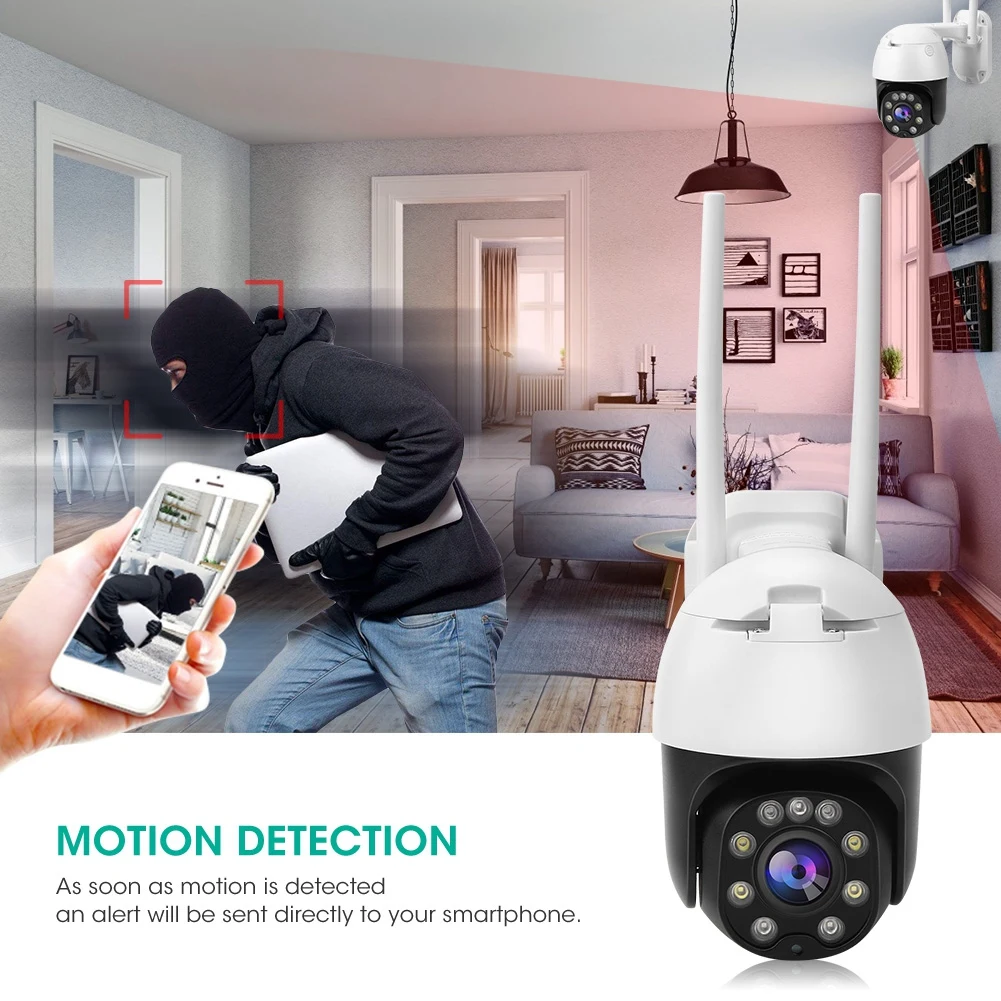 1080P 4G Wifi PTZ Camera IP66 Waterproof Night Vision Two-Way Intercom CCTV for Home Security EU 100-240V | Безопасность и защита