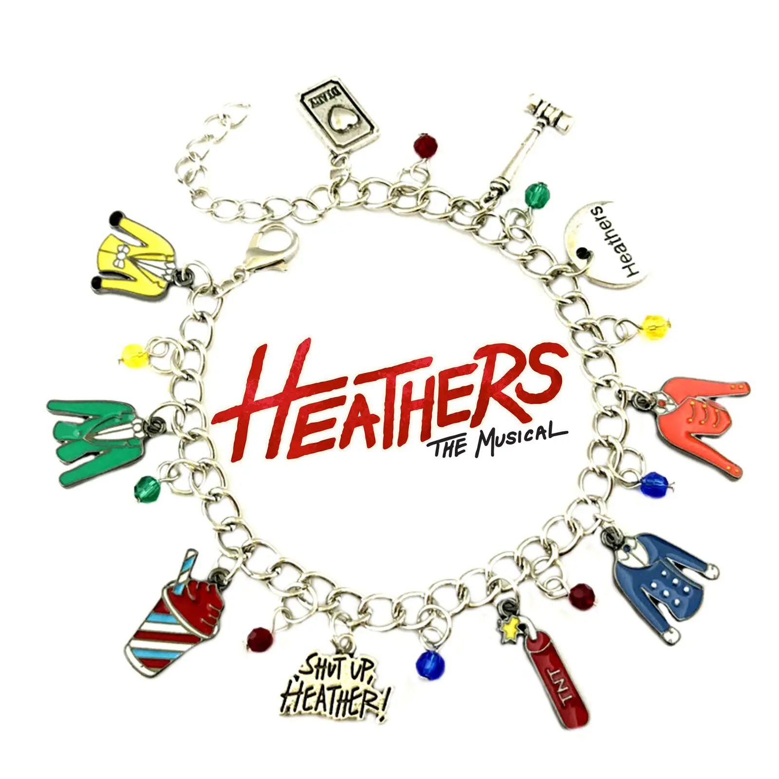 

Heathers Broadway Musicals Themed Multicharm Metal Charm Bracelet