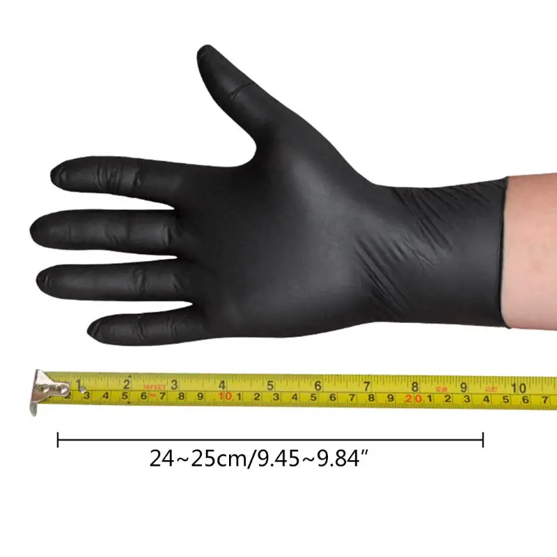 

50pcs Disposable Nitrile Gloves Powder-Free Protective Glove Dishwashing Home Kitchen Cleaning Textured Grip Both Hand DropShip